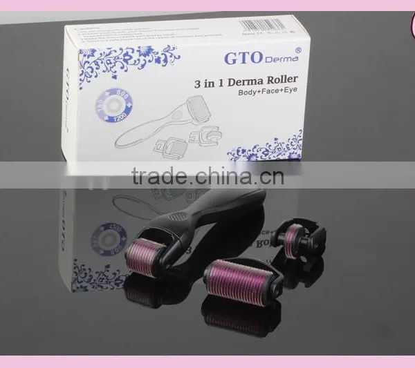 Titanium 3 in 1 Derma Roller for Face Care Dermaroller Manufacturer Price photo-4