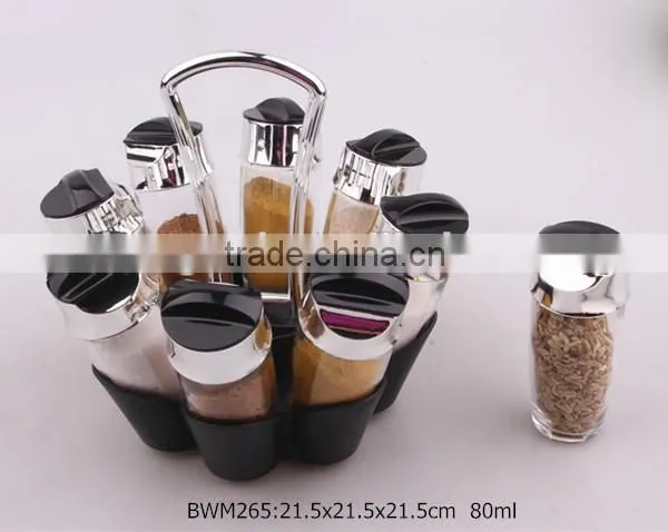 2016 8pcs New Glass Spice Jar Set