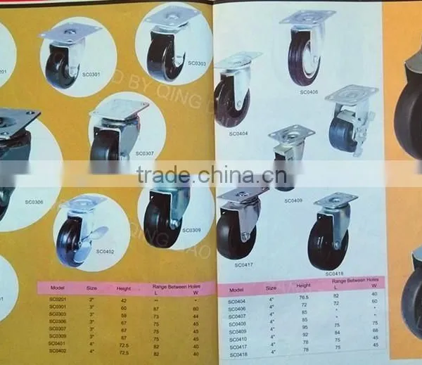 Manufacturer's High Quality Trundles 3''-12'' Rigid Caster Rubber Caster Wheel for Hand Carts Truckle of Platform Trolley photo-5