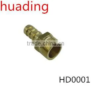 Threaded Connection With Sleeve for Rubber Hose Connector , High Performance Forged Brass Connector With Size of 1/4" 3/8" 1/2"
