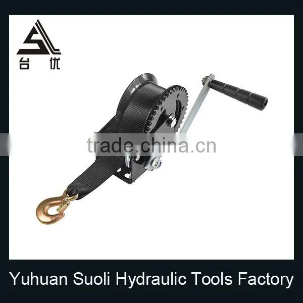 Manufacturing 1200lbs Galvanized Manual Jeep Winch With Strap photo-2