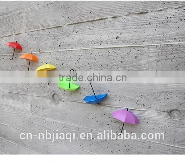 Lovely Umbrella Shape Sticky Hooks/3pcs in One Set photo-2