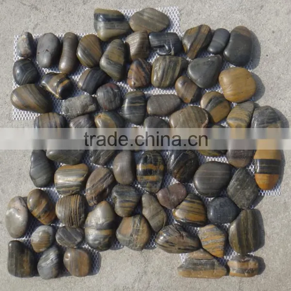 Mixed Colour Pebbles/pebble Meshed Tile/cobble photo-4