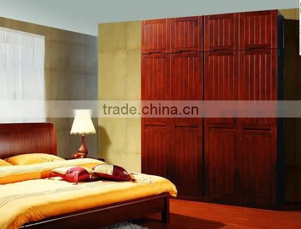 Wooden Wardrobe Design With Top Cabinet