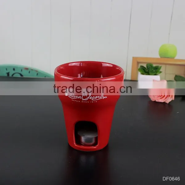 Factory Wholesale Custom Ceramic Heart Shape Chocolate Fondue Set photo-3