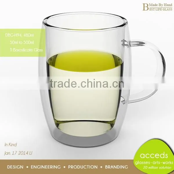 Hand Made Stylish Clear Pyrex Glass Jug / Drinking Jug photo-4