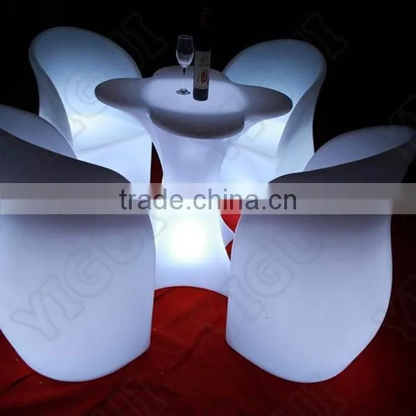 Modern Glass Wood Led Lighted Bar Counter Tables/Night Club /Outdoor Moma LED Medium Bar Table photo-6