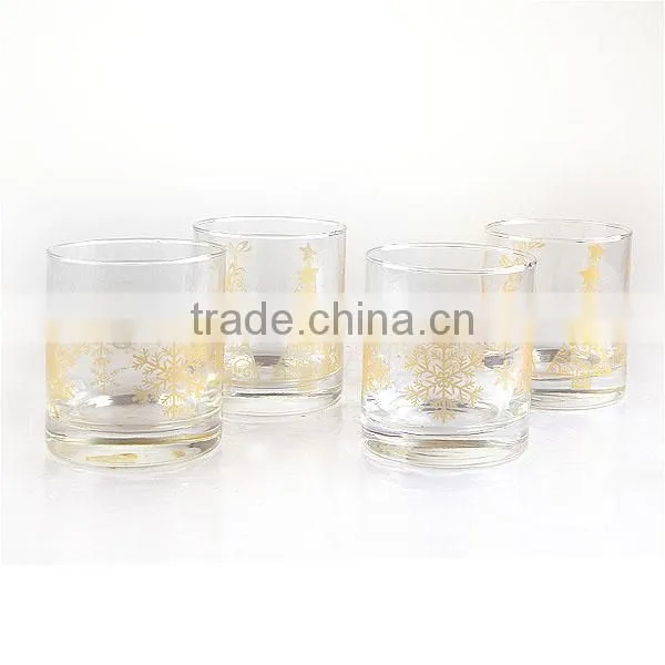 Christmas Theme Glass Cup Hand Painted Glass photo-2