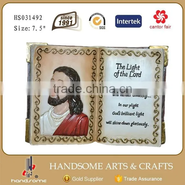 9.5 Inch Resin Handmade Catholic Custom Book Figurine Religious Jesus Statue photo-2