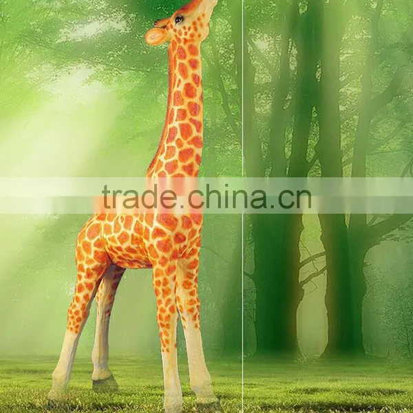 Cute Resin Life Size Giraffe Statue for Sale photo-2