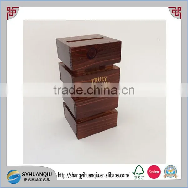 Custom Made Distressed Wooden Coffee Holder Chocolate Box photo-2