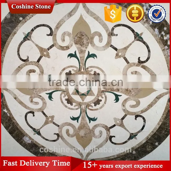 Polished Marble Mix Waterjet Kitchen Pattern Medallion Floor Tiles photo-3