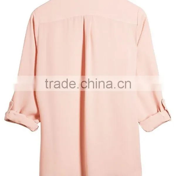 Utility Shirt Women Chiffon Blouses Manufacture Wholesale photo-2