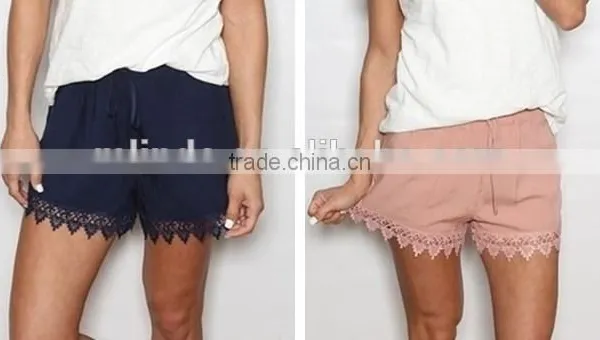 Lace Crochet Detail Shorts Extender For Summer photo-2