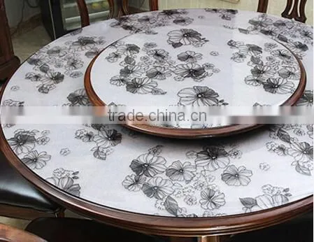 Roundtable Waterproof Cloth Table Mats Pvc Soft Glass Taiwan Arming Oil Anti-hot Round Plastic Tablecloths photo-4