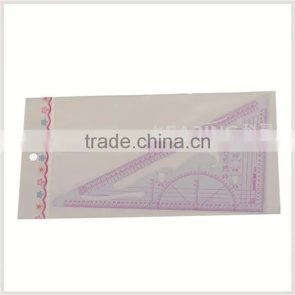 Kearing Triangel Plastic Scale Ruler, 1/3 &1/4 &1/5 Sanwich Line Scale for Fashion Design, Scale Ruler for Sewing Market #8345 photo-2