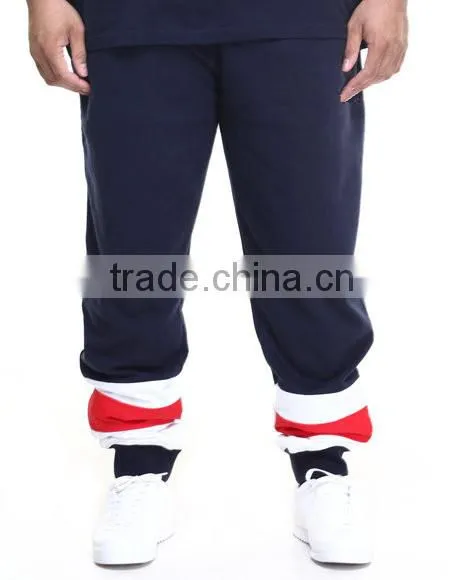Adjustment Draw-strings Waistline Pants Pieced Contrasting Color Block Design Sweatpant Plus Size Casual Pant photo-5