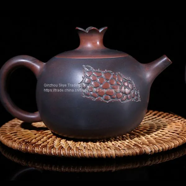 Ceramic Teapot Qinzhou Nixing Pomegranate Tea Pot 230ml Hand Painting Tea Set photo-2