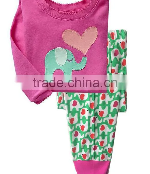S32671W High Quality 100% Cotton Soft Wear Cartoon High Printed Kid's Pajamas Children Sleepwear photo-6