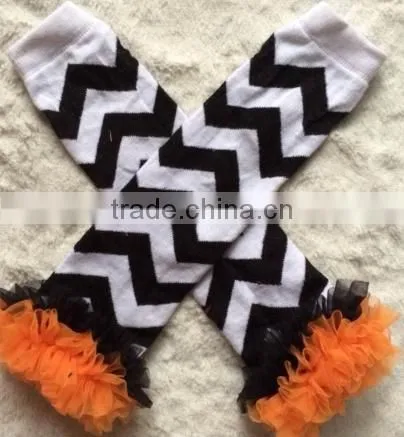 2014 New Girls Halloween Dress Pumpkin Dress Chevron Dress photo-5