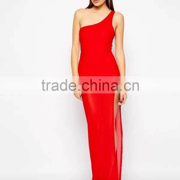 Vivo Mesh One Shoulder Maxi Dress photo-4