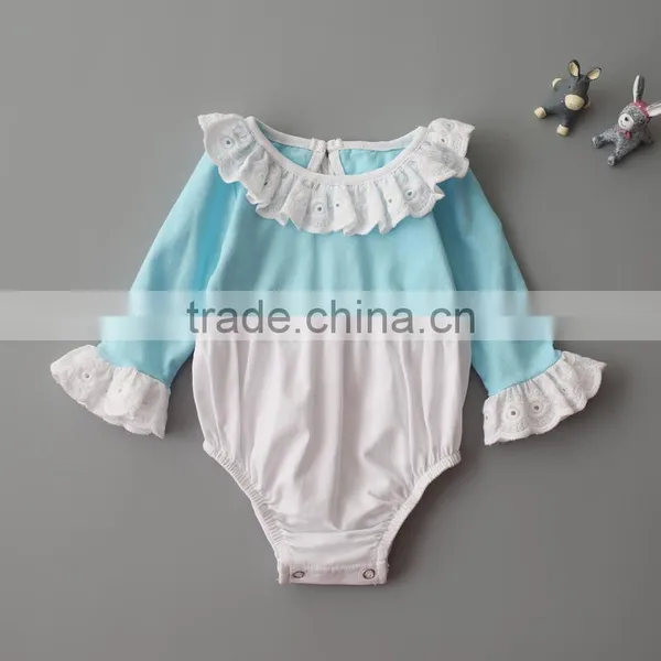 Wholesale Girls Ruffle Cotton Baby Long Sleeve Romper photo-3