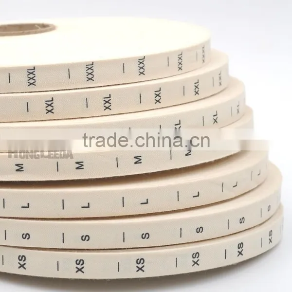 Natural Offwhite COTTON Size Label Clothing Print Tags Silk Screen Garment Tags XS-XXXL photo-4