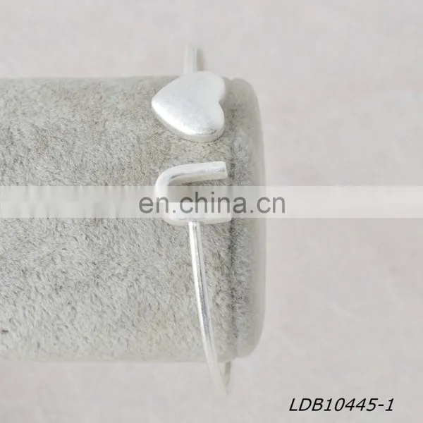 Heart & U Stacking Open Bangle Cuff Bracelate photo-4