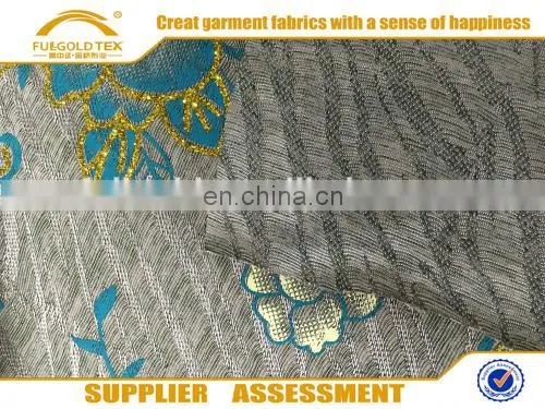 Fdy Fiber Knit Fabric 95% Polyester Fabric With FOIL For Garment photo-2
