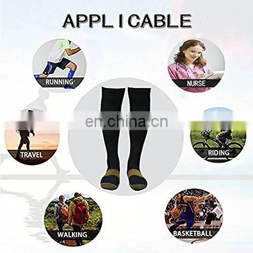 Copper Compression Socks For Men & Women - Best For Running, Athletic, Medical, Pregnancy and Travel -15-20mmHg#YLW-10 photo-2