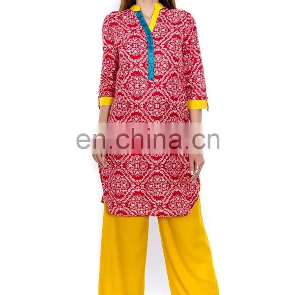Wholesaler of Woman Ethnic 100% Cotton Embroidered and Printed Kurti