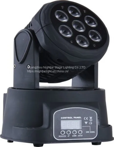 （NJ-L710）7PCS*10W 4 in 1 Mini LED Wash Light LED Moving Stage Lighting DJ Party Disco Wedding Lighting photo-4