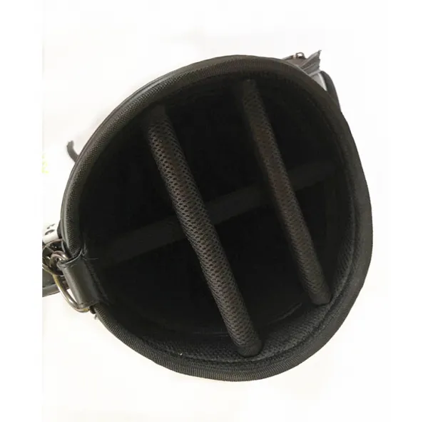 2019 New Black/white Contracted PU Leather Barrel Golf Club Bag photo-5