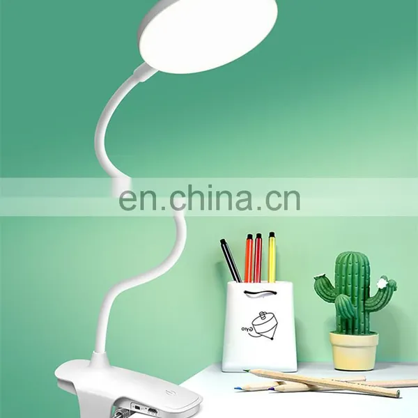 2020 Hot Sales Usb Power Supply Clip Desk Lamp Brightness Adjustable Touch Table Lamp photo-5