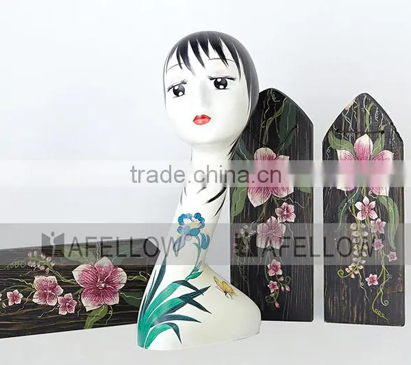 Window Dispaly RetroStyle Mannequin Head Plastic Female Realistic Head Manikin,Wholesale Cheaper Head Mannequin, H1103 photo-2