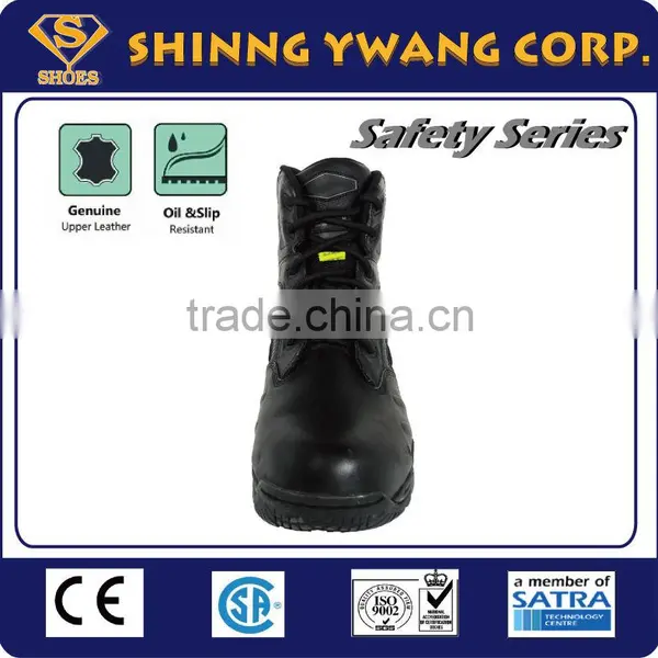 6 Inches Black Leather Tactical Army Boot photo-2
