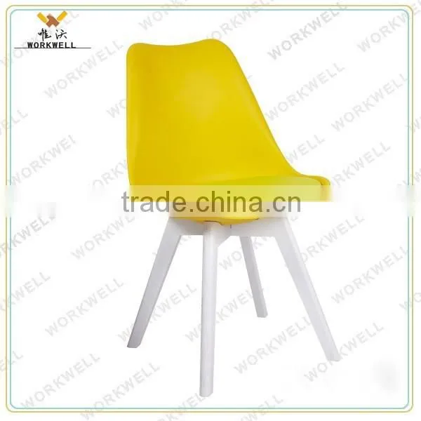 Workwell Wholesale Colorful ABS Bar Stool With Wooden Legs Kw-B2055b photo-2