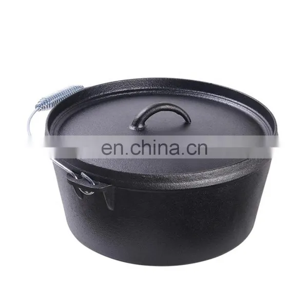 Cast Iron Seasoned 8QT Sandsport Outdoor Camping Cookware Portable Pan photo-3