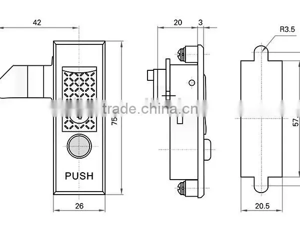 CE Rohs 2015 New Padlockable Swing Handle Button Plane Lock photo-6