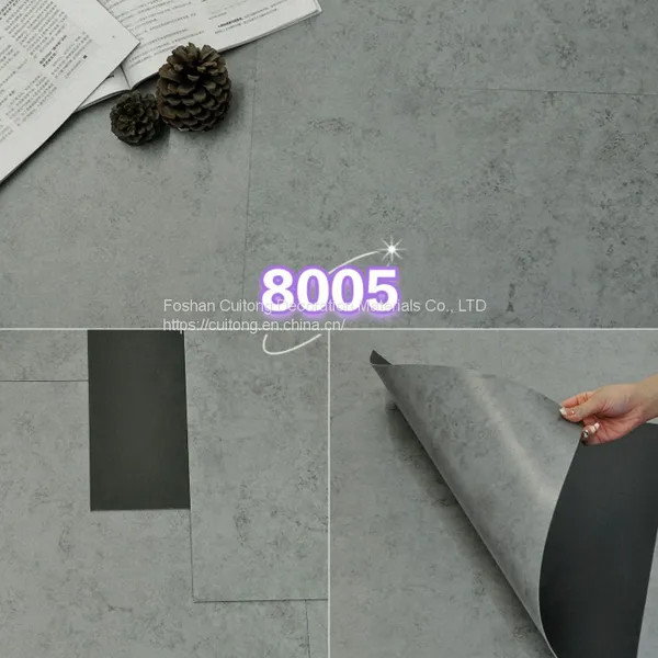Office Marble Block Plastic Floor Cafe Milk Tea Restaurant Cement Grey PVC Floor Glue photo-4