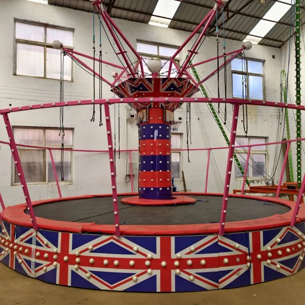 Children Playground Large Outdoor Amusement Equipment Rotating Trampoline Outdoor Kids
