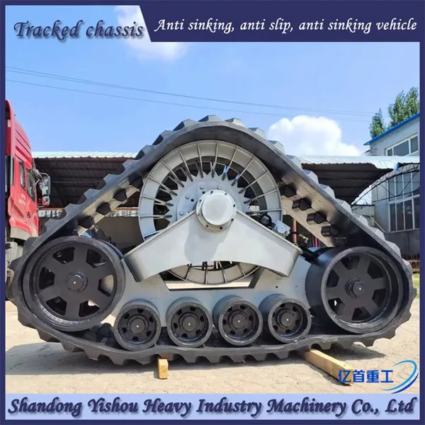 Installation of 762 Rubber Track Half Chain Rail Large Harvester photo-5