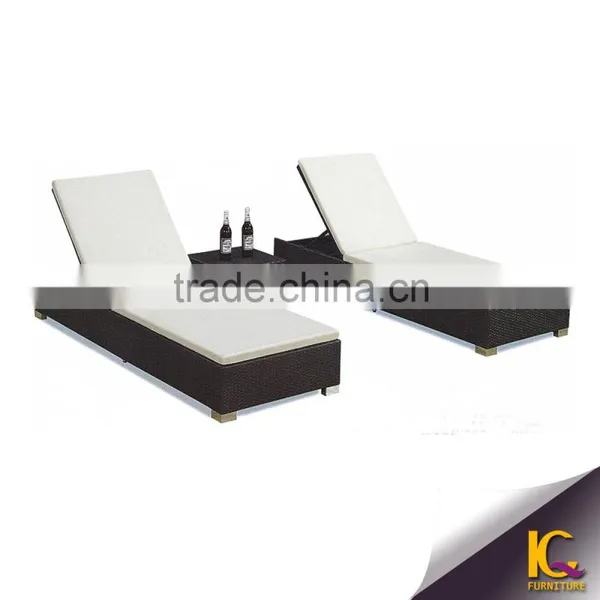 Best Quality Hot Selling Stylish Rattan Adjustable Beach Chair /wicker Garden Sun Lounger Quality Choice