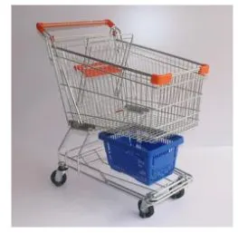 Zinc Shopping Trolley Dimensions for Supermarket Equipment