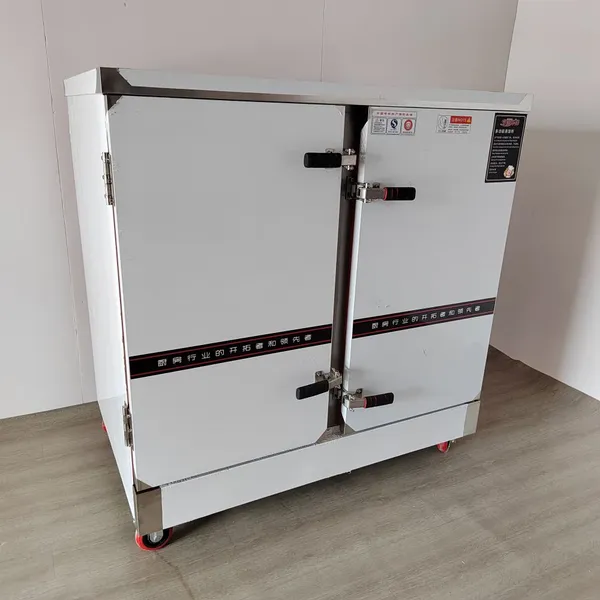 Commercial-Grade 48 Tray Rice Steaming Unit with Auto Water Level Sensor