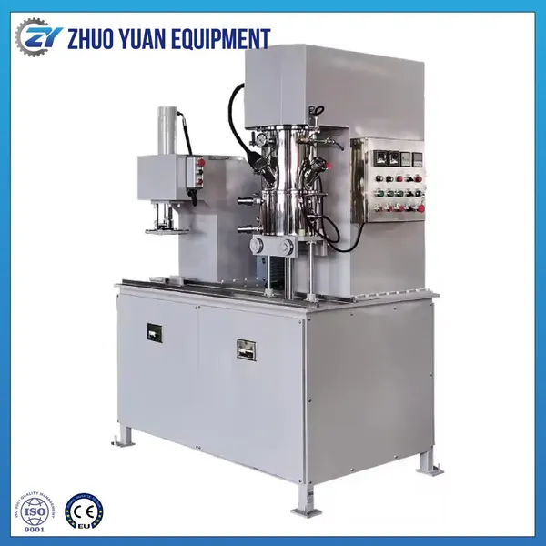 CE Stainless Steel Mixer Vacuum Electric Heating Dual Planetary Paddle Mixer Cosmetic and Medical Moisturizing Cream photo-5