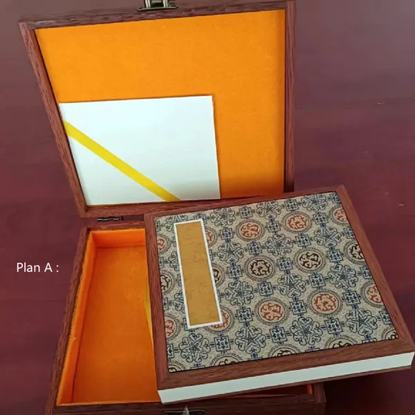 20*20cm Xuan Paper Raw Paper Handmade Watercolor Sumi-E Painting Calligraphy Paper Booklet Rosewood Box Set photo-3