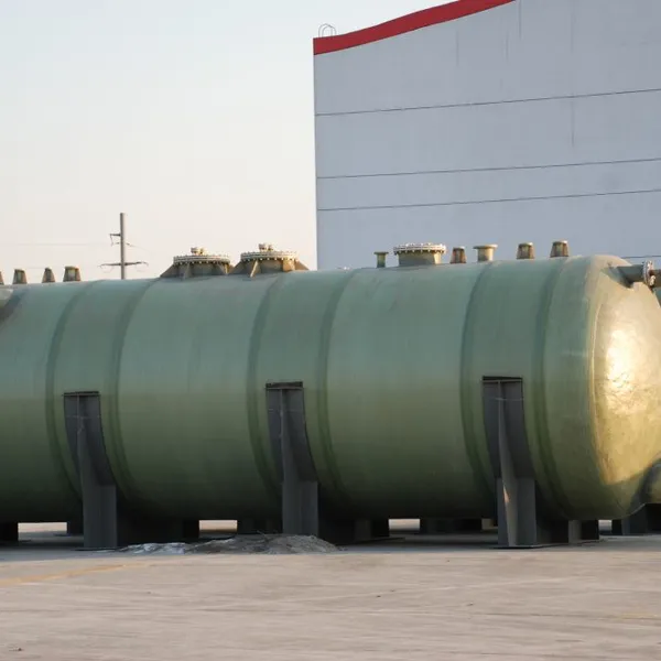 Horizontal Fiberglass Reinforced Plastic FRP Storage Tank for Large Volume Acid Alkali Chemical Storage photo-5