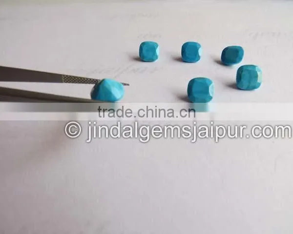 Wholesale Loose Gemstone Turquoise Cut Square 9 MM photo-3