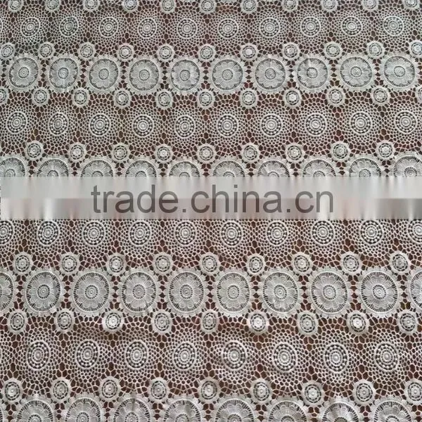 2016 Embroidery Polyester Full Lace/Milk Silk Water Soluble Full Lace Fabric For Garment Accessory photo-5